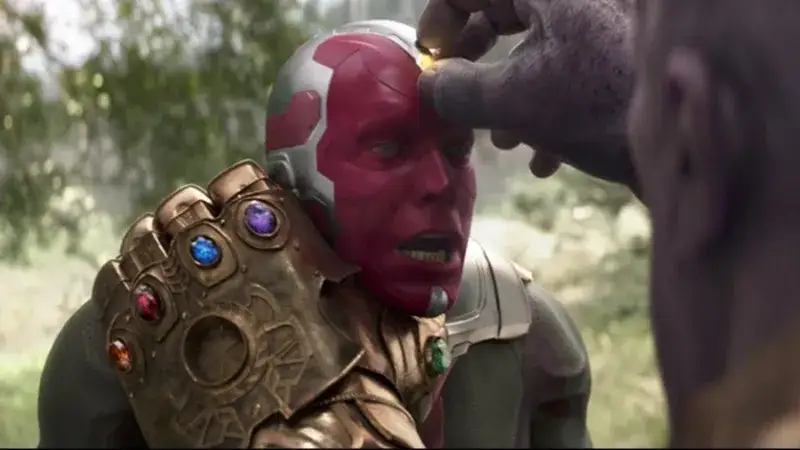 Marvel Avengers: Wojna bez granic - Kluczowa improwizowana scena z Bettany'm.