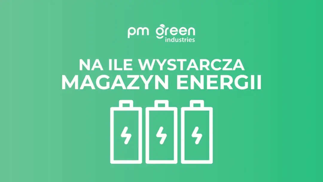 Na ile wystarczy magazyn energii 10kW? Ikony baterii symbolizują moc.