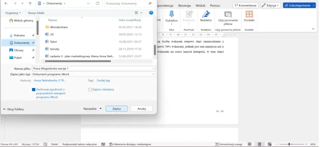 Jak skopiować tabelę w Word bez utraty formatowania?
