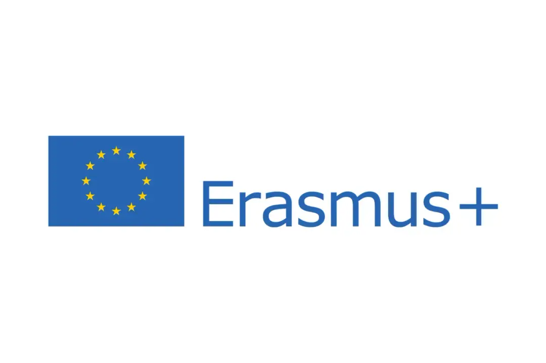 Logo Erasmus+ z flagą UE. Informacje o staż zagraniczny erasmus plus dla absolwentów koszty i dofinansowanie.