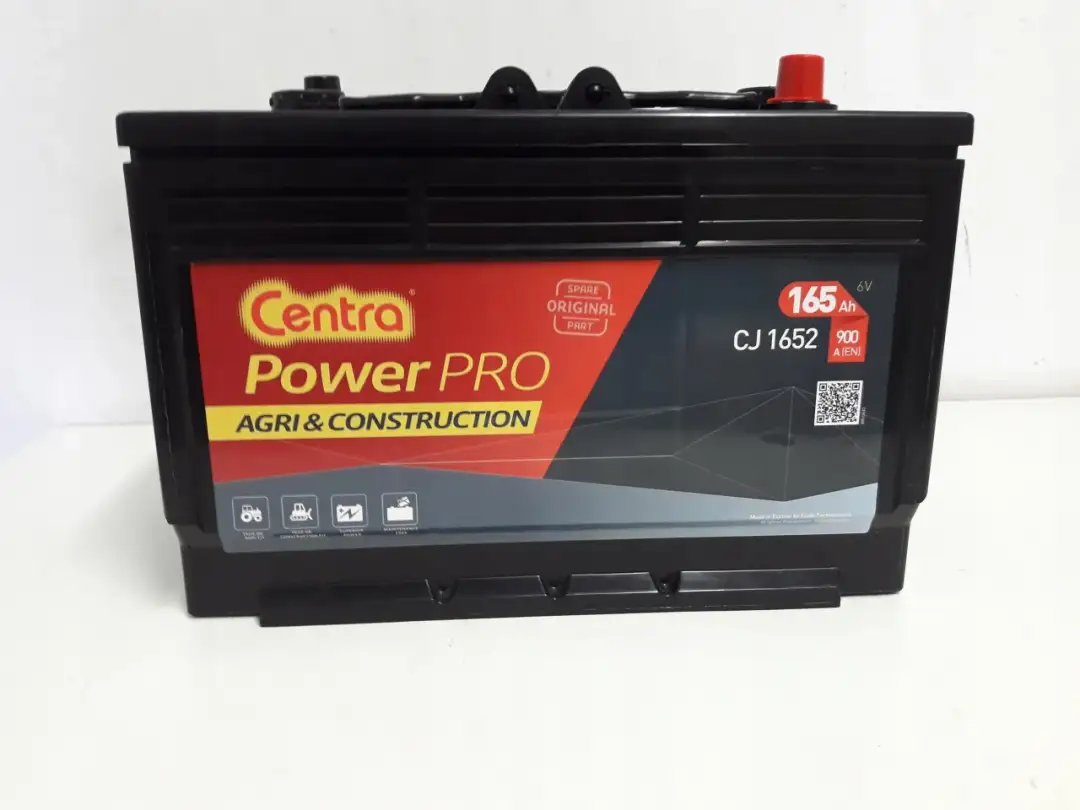 Akumulator Centra Power PRO 6V 165Ah, idealny do maszyn rolniczych i budowlanych, zapewnia niezawodność.