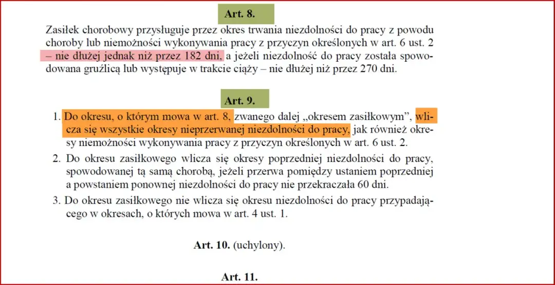 182 dni choroby - Ponowne zwolnienie - Jak nie stracić wsparcia?