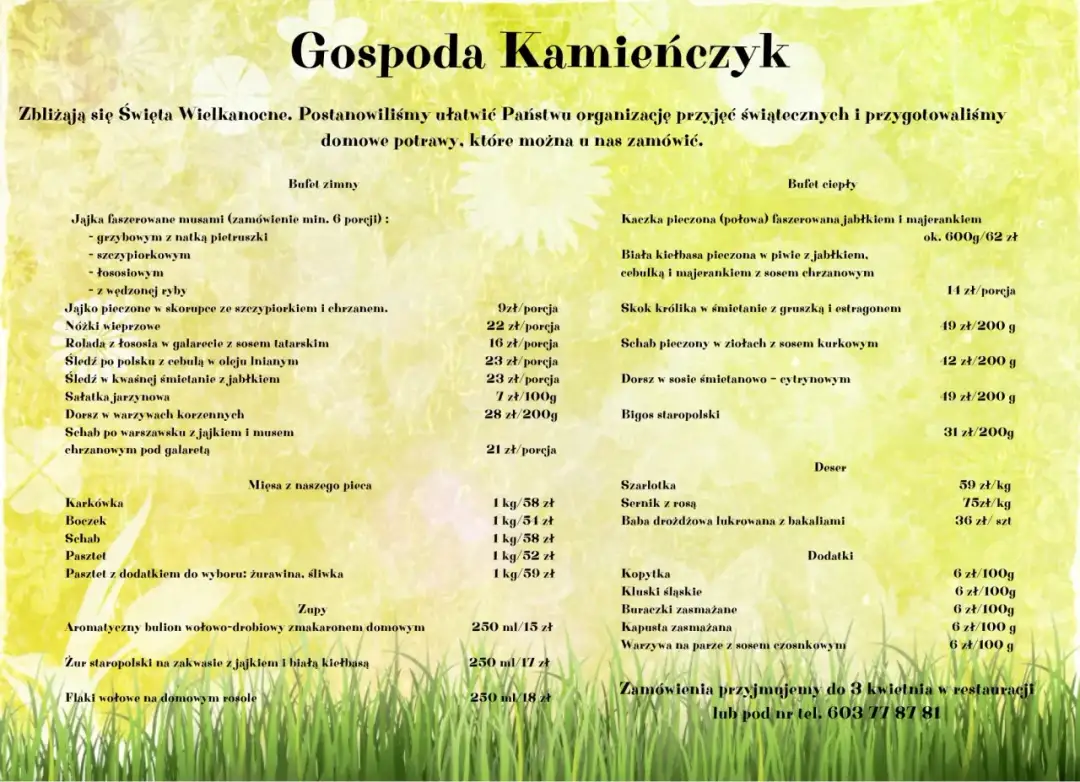 Gospoda pod Monastyrem: Menu, Ceny i Informacje Praktyczne