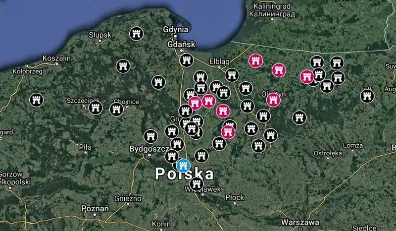 Mapa zamków krzyżackich w Polsce – odkryj ich niezwykłą historię