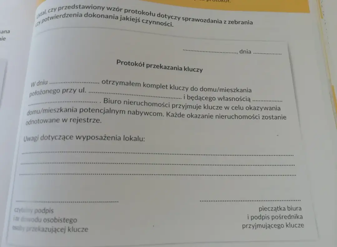 Protokół przekazania kluczy: Wzór, porady. Uniknij błędów!