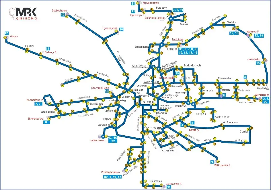 Rozkład jazdy MPK Gniezno 11 – Sprawdź godziny i przystanki teraz
