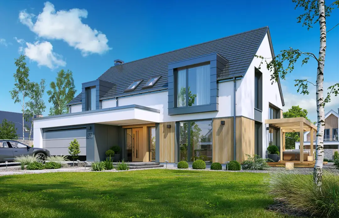 Antracytowa elewacja domu - wybierz świadomie i bez błędów