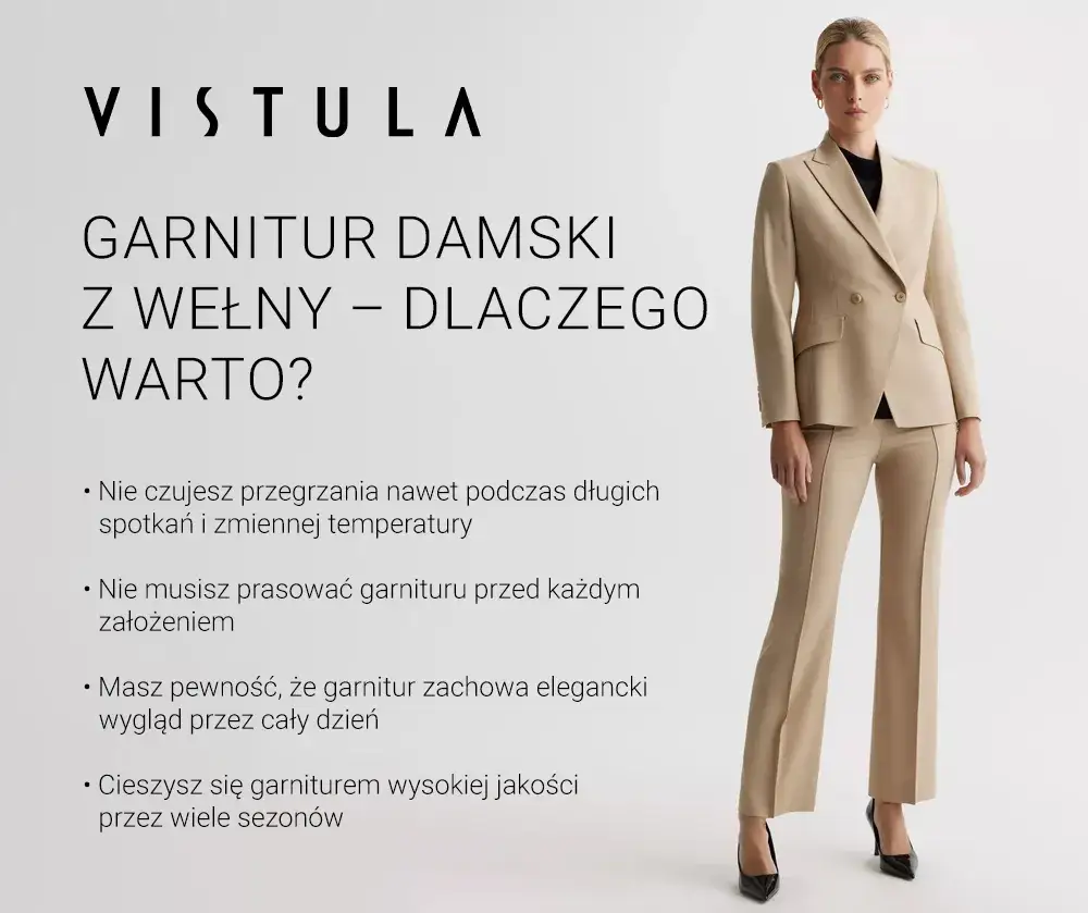 Garnitur z wełny - Klasyka w każdym detalu, na każdą okazję.