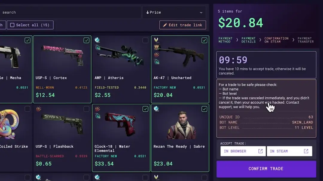 Jak sprzedać skiny CS:GO na konto bankowe bez ryzyka i strat