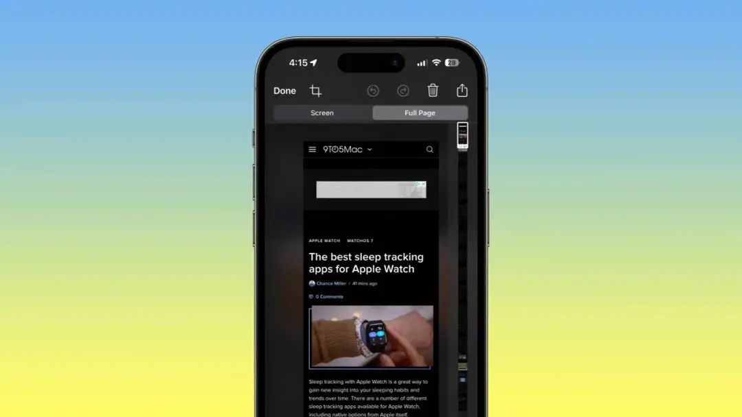 Długi screen iPhone: Cała strona i Messenger w jednym!
