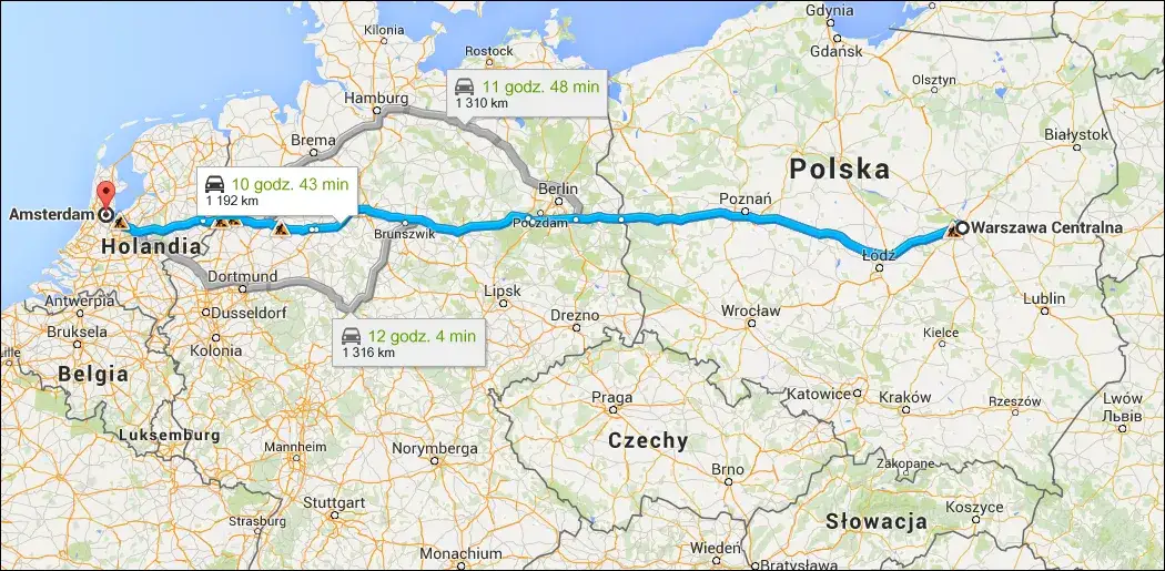Najlepsza trasa z Holandii do Polski: uniknij korków i oszczędź czas