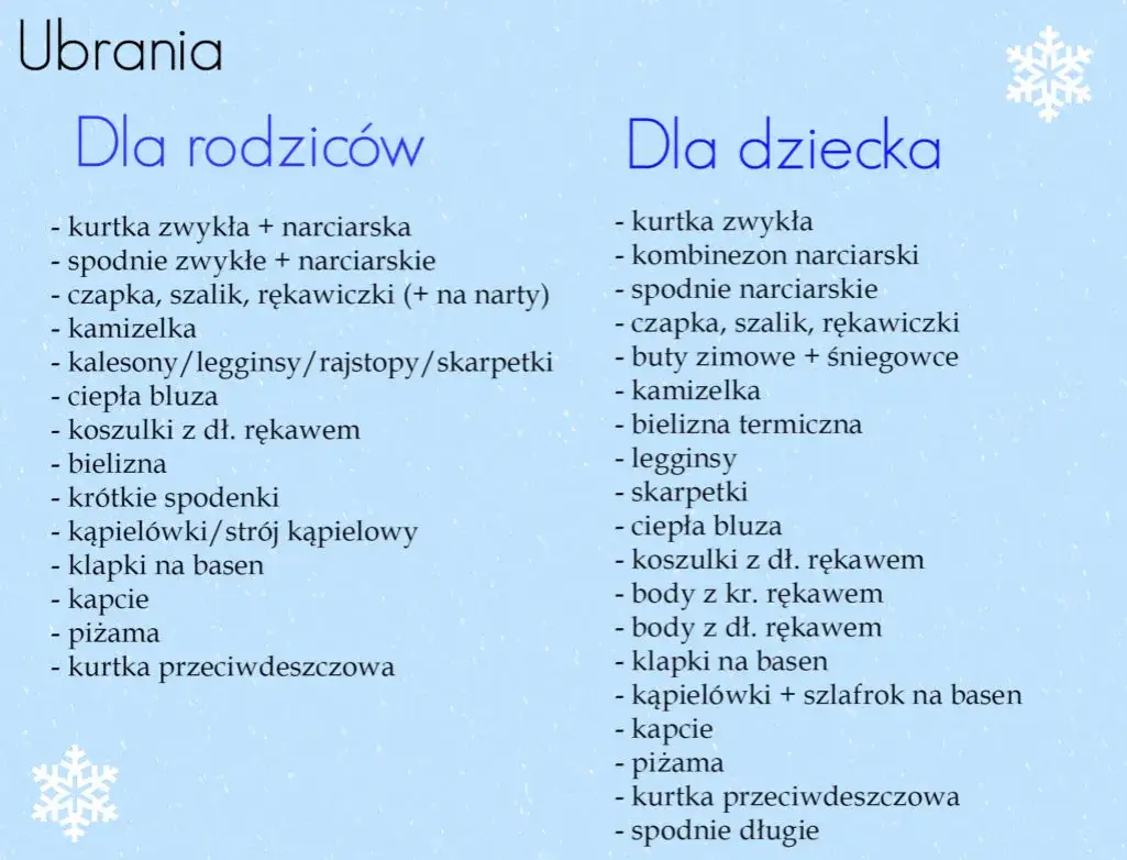Co zabrać na wyjazd w góry z dzieckiem zimą, by uniknąć problemów Co zabrać na wyjazd w góry z dzieckiem zimą, by uniknąć problemów