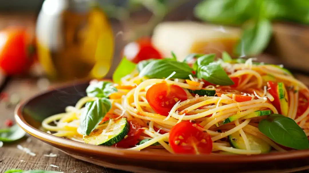 Spaghetti z cukinią i pomidorami: Szybki obiad wege - nasz przepis