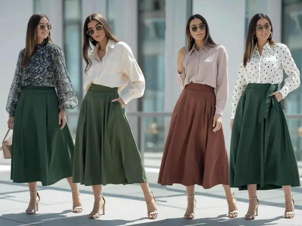 Idealna bluzka do zielonej spódnicy? Stylistka radzi!