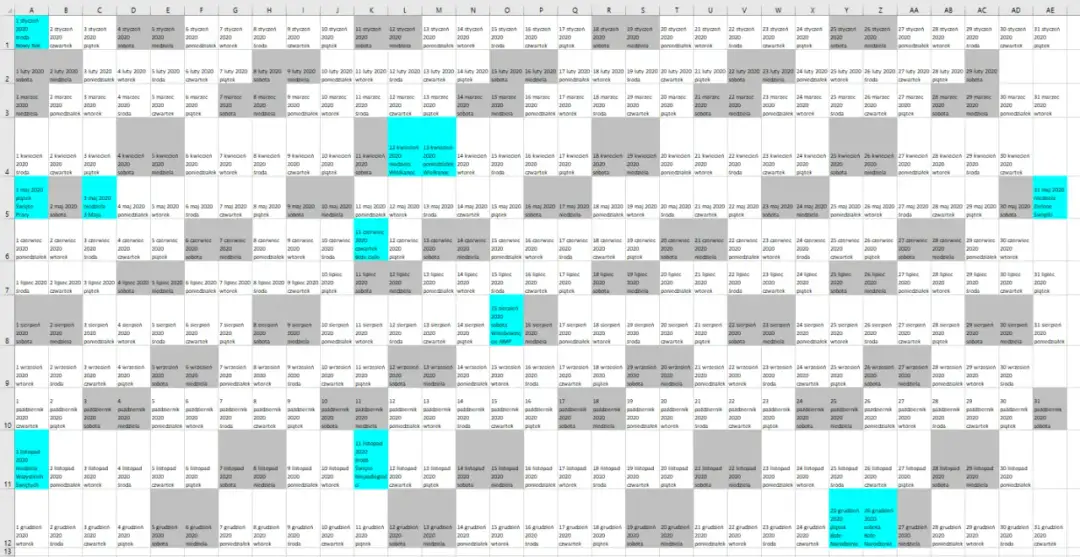 Jak stworzyć kalendarz w Excelu - proste sposoby na łatwe tworzenie