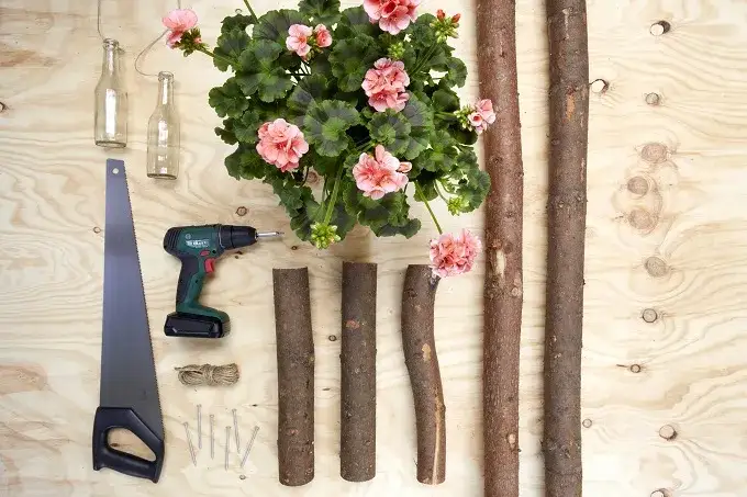 Jak łatwo zrobić kwietnik drewniany drabinka - krok po kroku