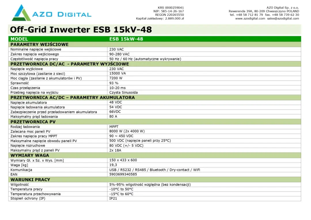 Falownik ESB 10kW 48V: Czy to serce Twojej PV? Pełny przewodnik
