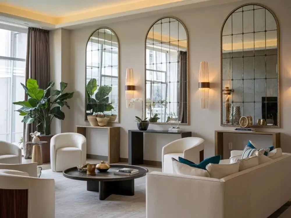 Wysokość lustra w salonie: jak powiesić idealnie?