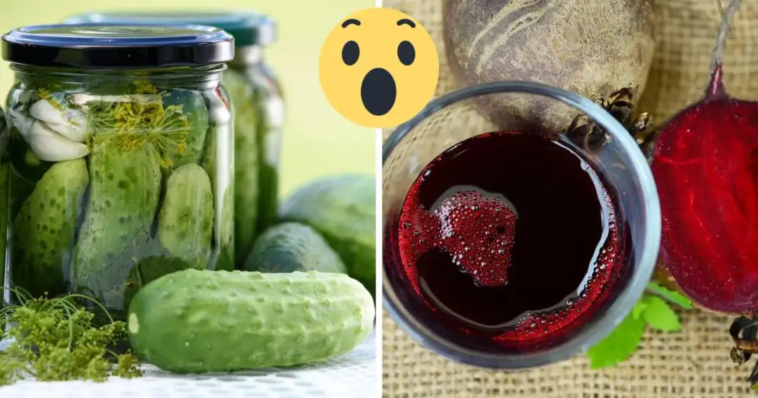  Kiszone przysmaki barszcz czerwony i kiszone ogórki