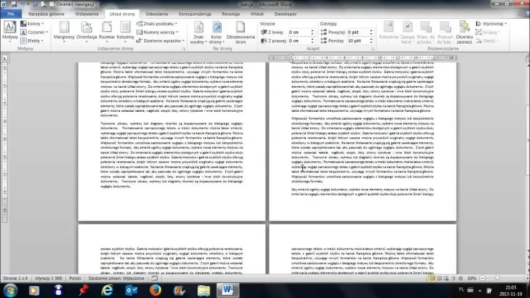 Jak usunąć podział sekcji w Word i poprawić formatowanie dokumentu