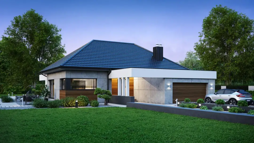 Dom pod kakaowcem ver 2: Nowoczesny projekt domu parterowego