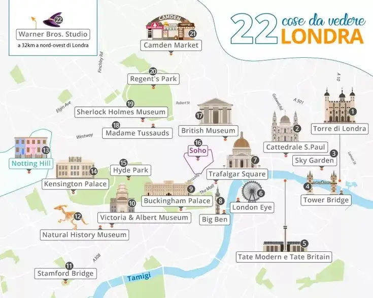 Mappa attrazioni Londra: ottimizza il tuo itinerario e risparmia
