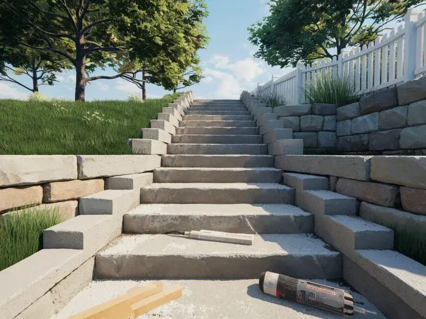 Proste schody z płyt chodnikowych. Uniknij kosztownych błędów przy budowie