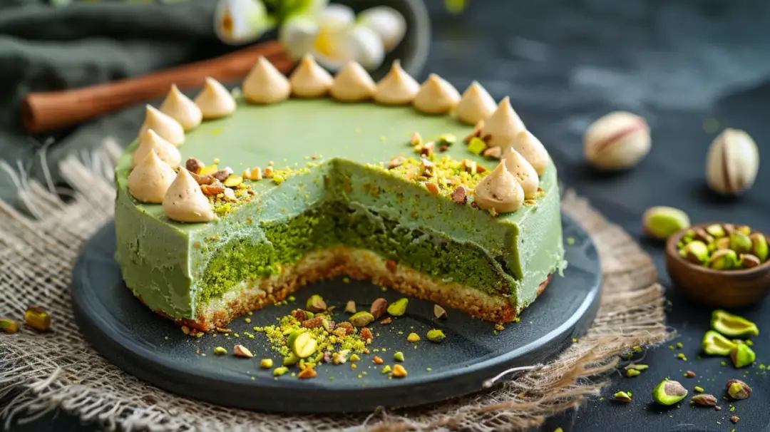 Ciasto pistacjowe: Przepis na zielone ciasto z chrupiącymi orzechami