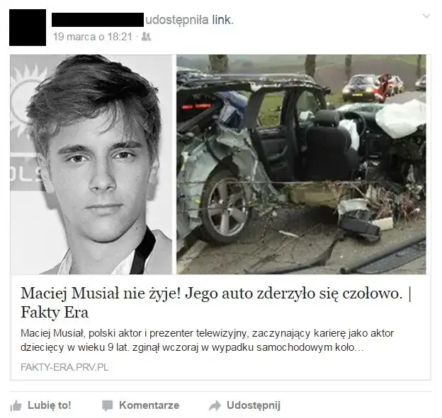 Aktor zginął w wypadku samochodowym - tragiczna śmierć Macieja Luśni