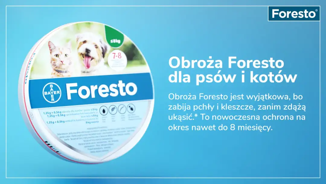 Obroża Foresto ile działa – jak długo zapewnia ochronę przed kleszczami?