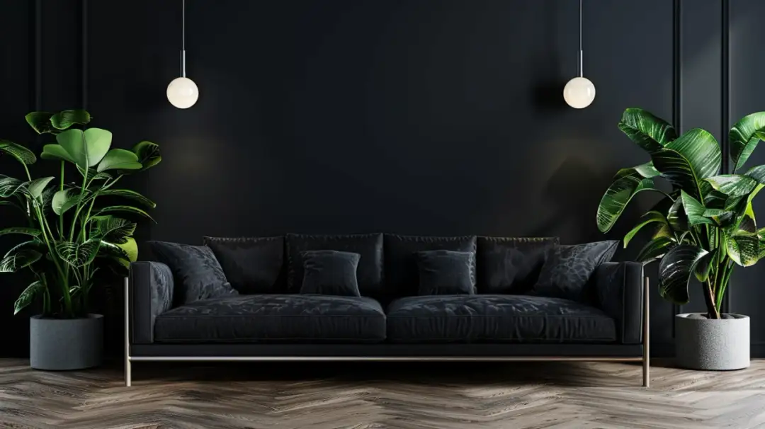 Czarna elegancja: Aranżacje czarnego salonu w modnym wydaniu