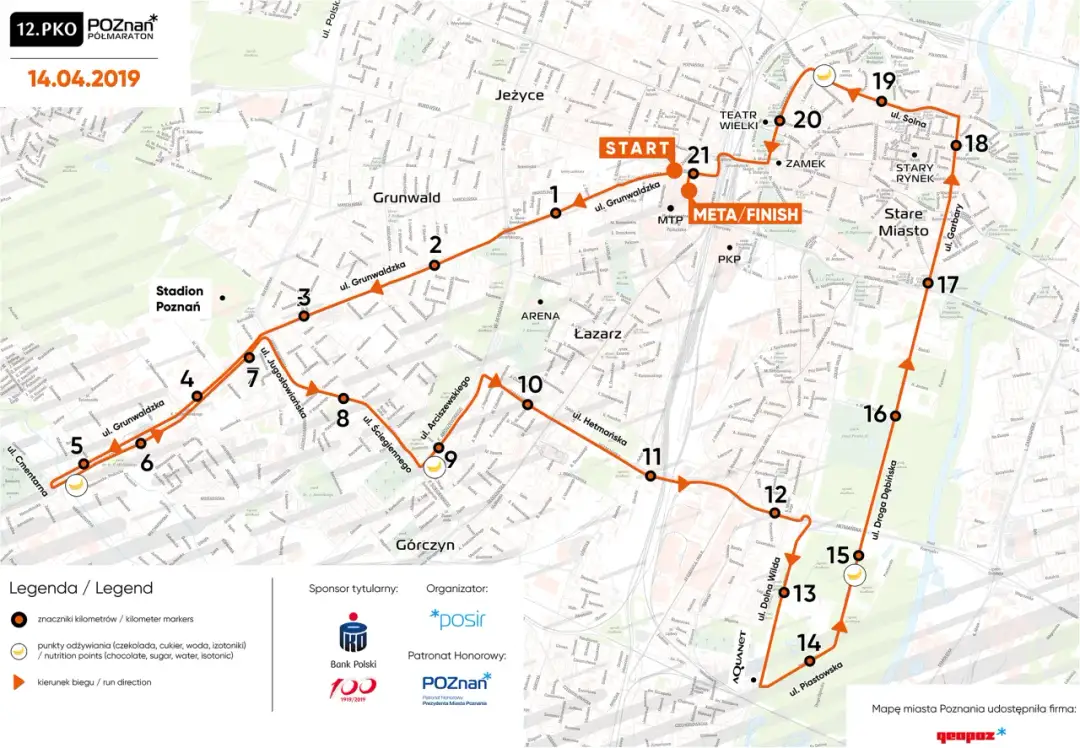 Trasa Maratonu Poznańskiego - oto szczegółowy opis oraz mapa biegu