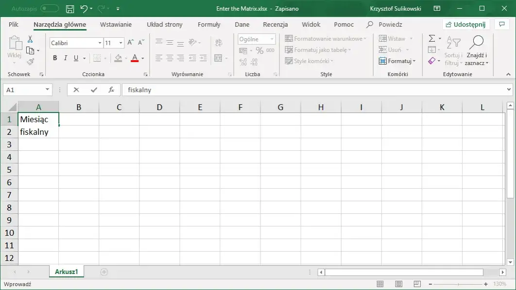 Jak w Excelu napisać tekst w komórce jeden pod drugim bez problemów