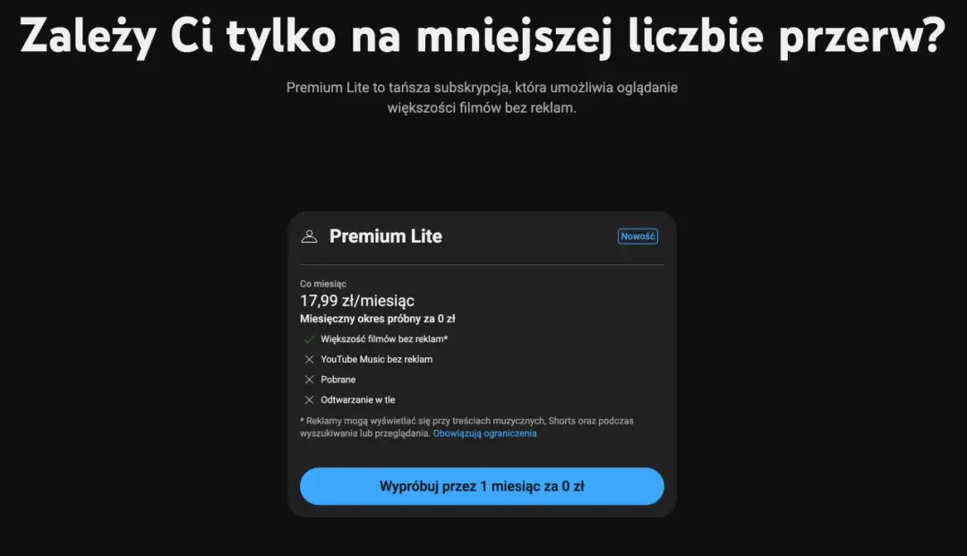 Ile kosztuje YouTube Music Premium? Ceny subskrypcji i zniżki