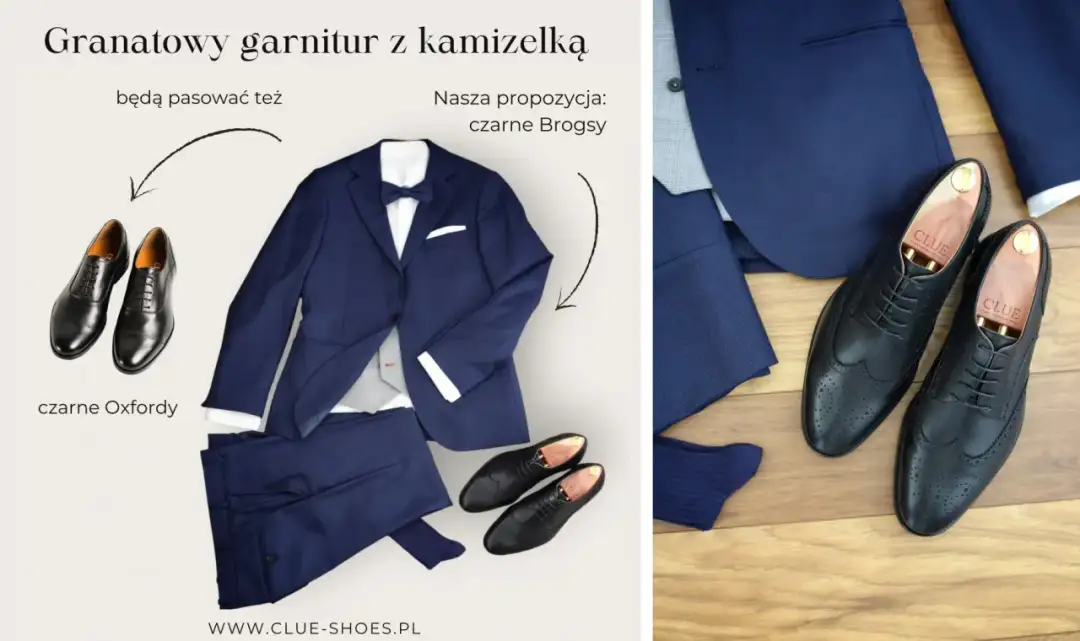 Granatowy garnitur na wesele: Jakie buty wybrać? [Poradnik]