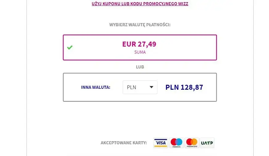 Wizz Air: Który przelew wybrać - krajowy czy międzynarodowy?