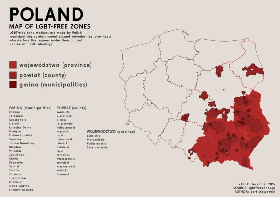 Strefa wolna od LGBT: Mapa i przykłady stref w Polsce