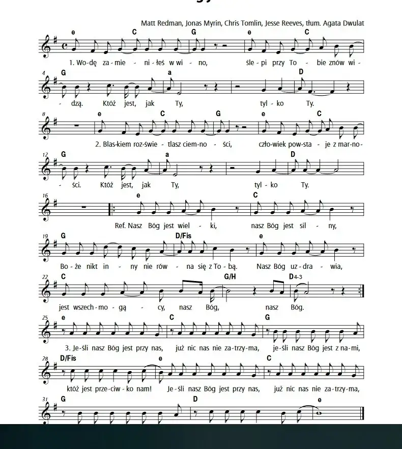 Nuty do jak wielki jest bóg – odkryj piękno tego hymnu