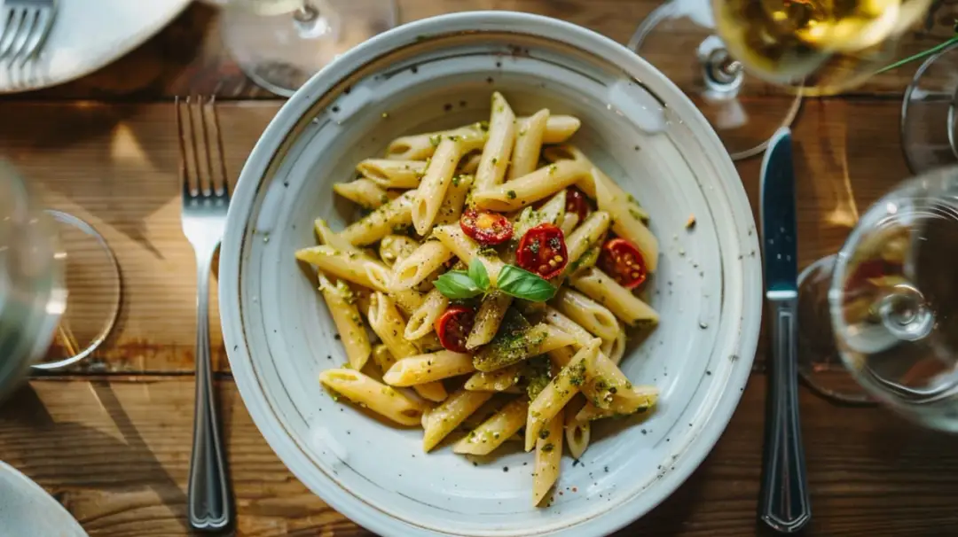 Makaron z pesto i suszonymi pomidorami: Szybka kolacja