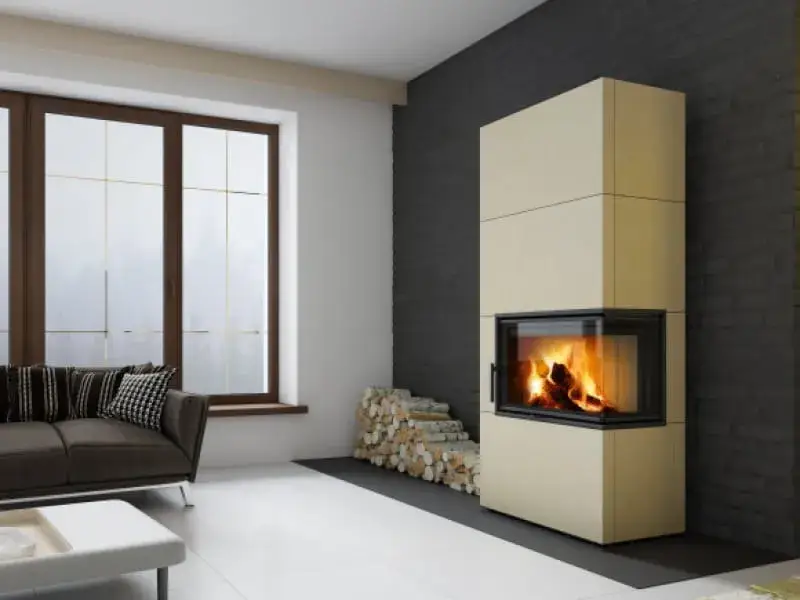 Piec kaflowy z kominkiem: Tradycyjne ciepło w nowoczesnym domu