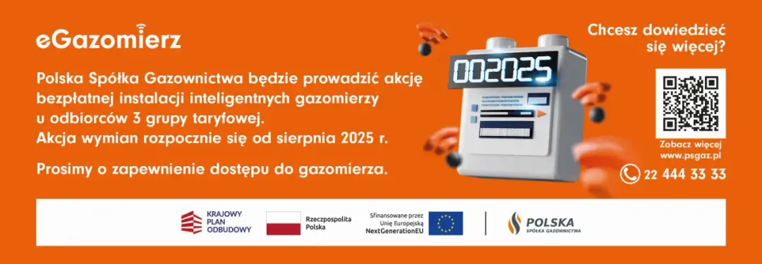 Polska Spółka Gazownictwa wymienia gazomierze od sierpnia 2025 r. Dowiedz się, ile trwa wymiana gazomierza i więcej na psgaz.pl.