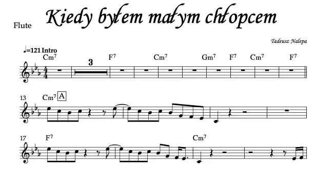 Nutki i akordy do kiedy byłem małym chłopcem - graj z pasją