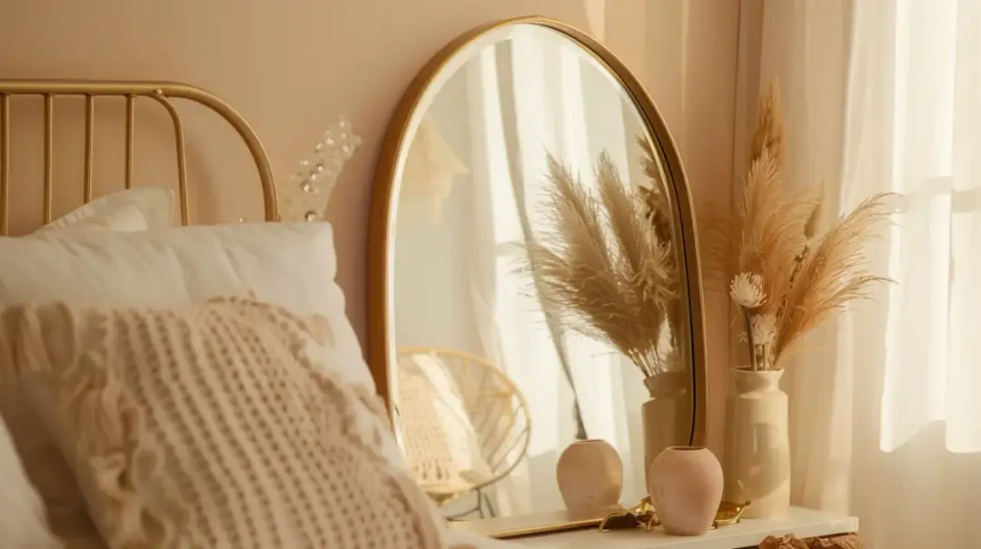 Dlaczego lustro owalne złote to must-have w Twojej sypialni?