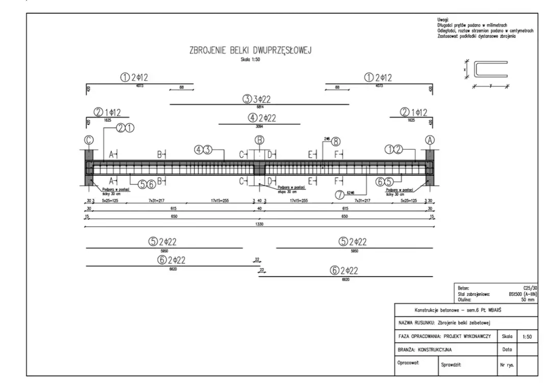 Podciąg żelbetowy: Zbrojenie wg Eurokodu 2 unikaj tych błędów!
