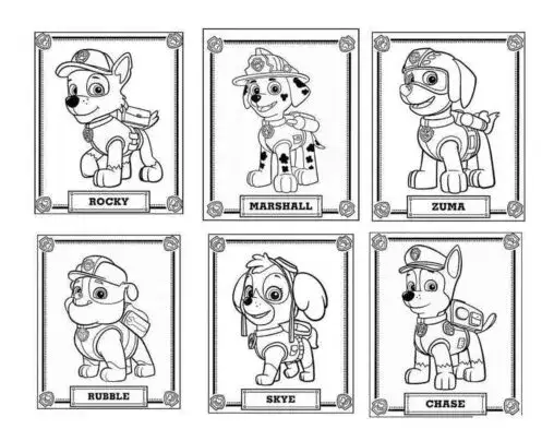 Kolorowanka Rubble z Psi Patrol – darmowe i ciekawe malowanki dla dzieci