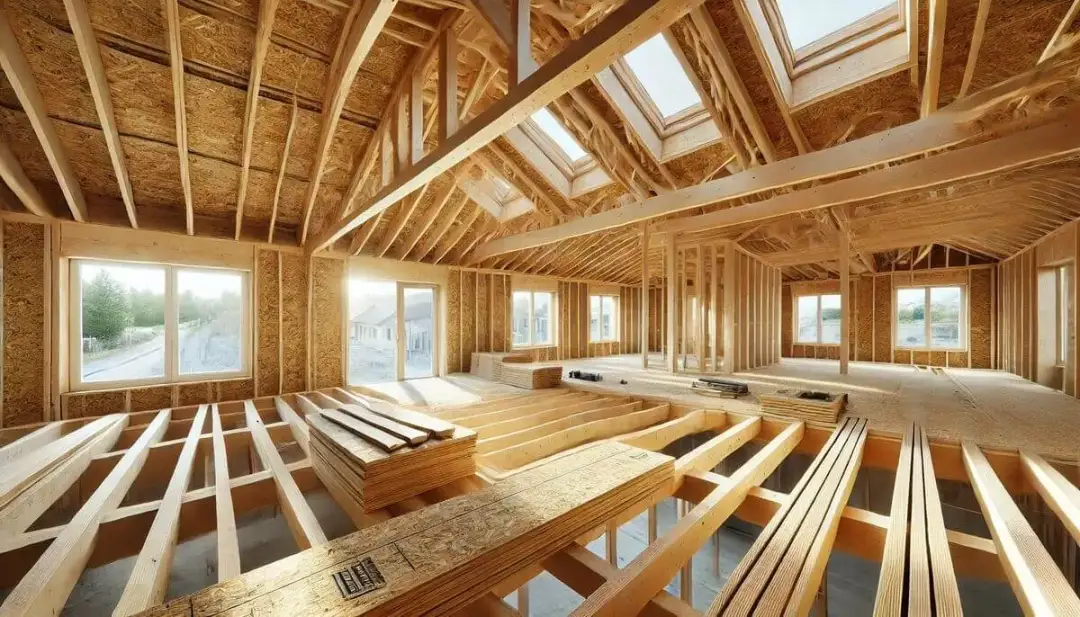 Strop drewniany czy betonowy w domu parterowym? Koszty, czas, komfort.