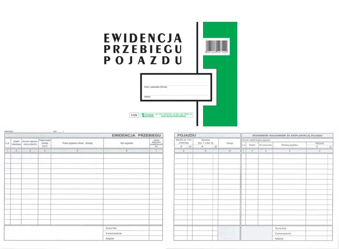 Gdzie kupić książkę ewidencji przebiegu pojazdu? Najlepsze oferty