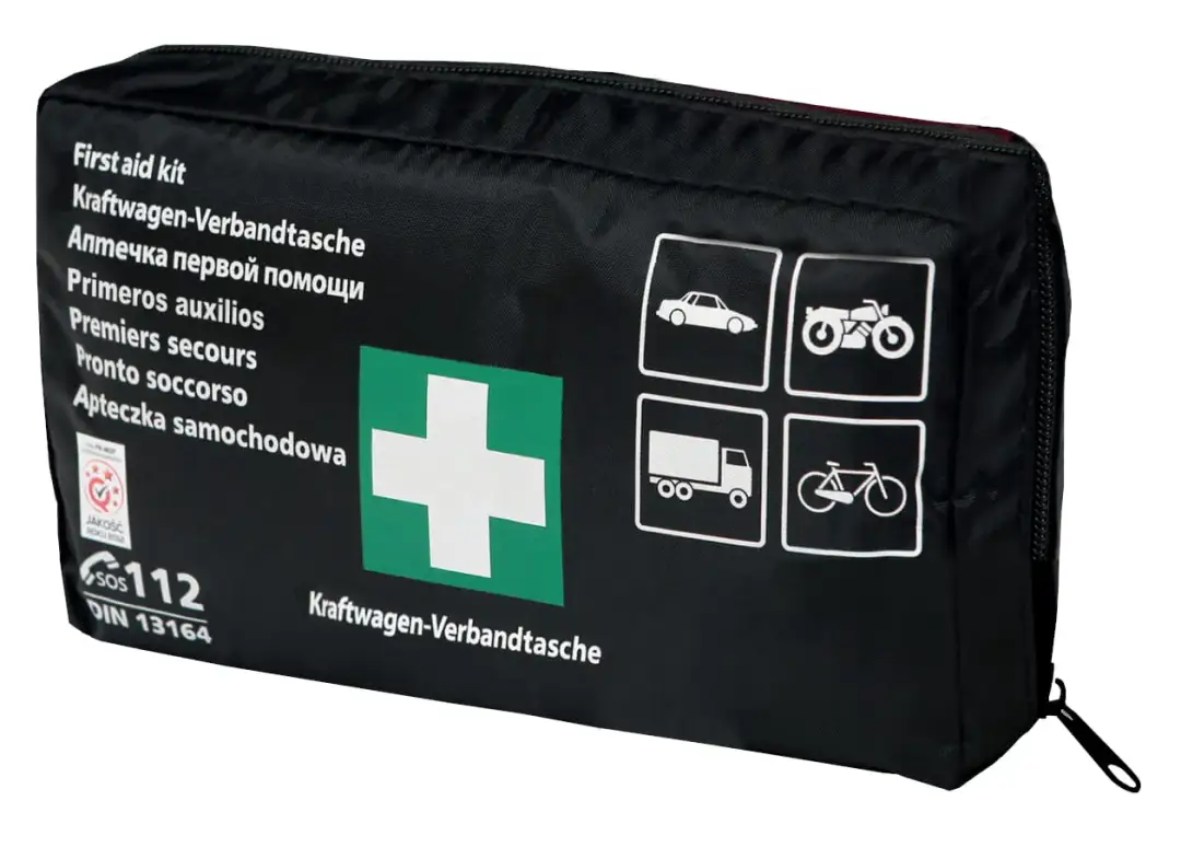 Apteczka samochodowa: Zawartość i norma DIN 13164 bądź gotów!