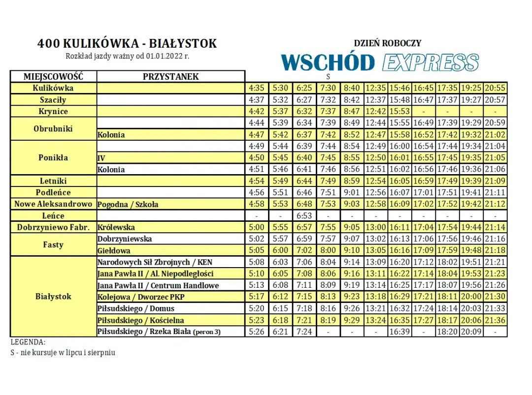 Anita rozkład jazdy – poznaj godziny odjazdów i trasy autobusów