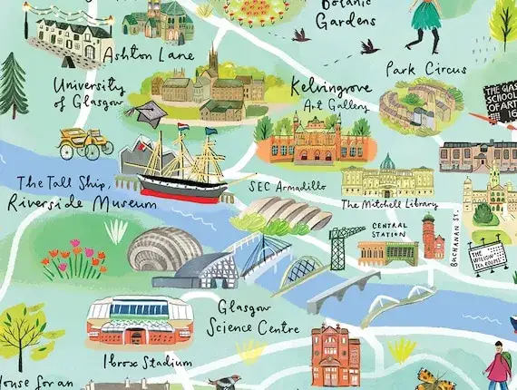 Mapa Glasgow: Niezwykłe atrakcje i sekrety miasta na wyciągnięcie ręki